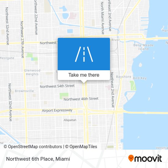 Northwest 6th Place map