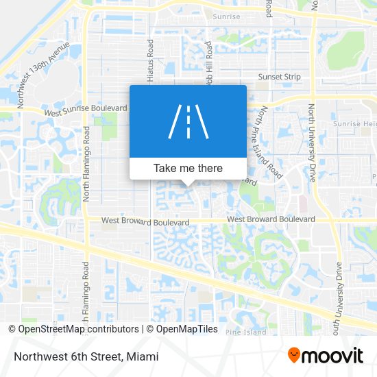 Northwest 6th Street map