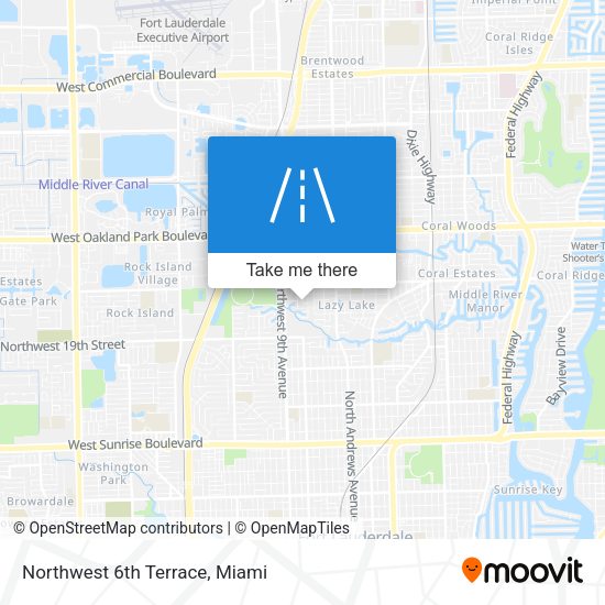 Northwest 6th Terrace map