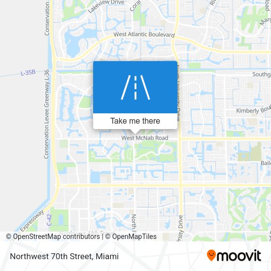 Northwest 70th Street map