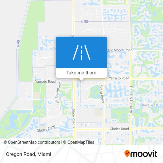 Mapa de Oregon Road