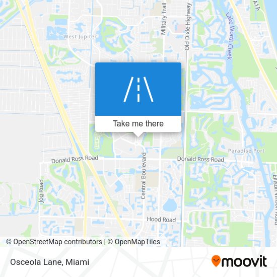 Osceola Lane map