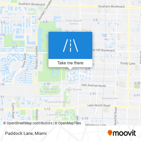 Paddock Lane map