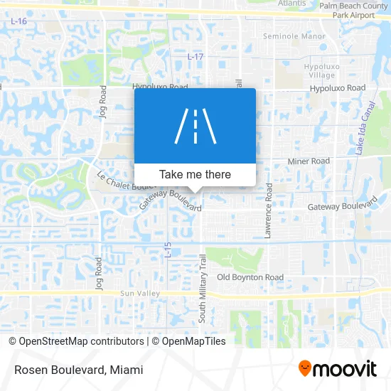 Rosen Boulevard map