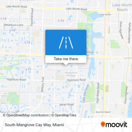 Mapa de South Mangrove Cay Way