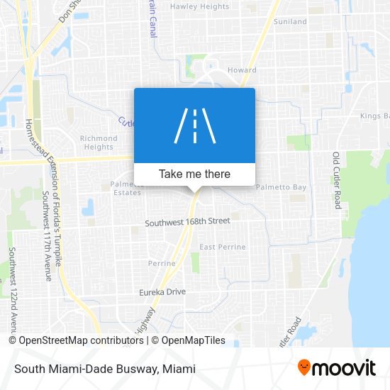 South Miami-Dade Busway map