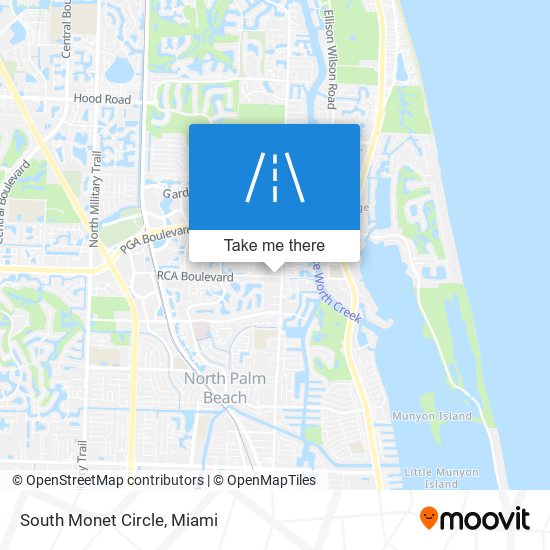 South Monet Circle map