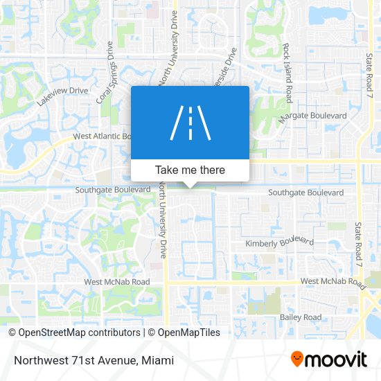 Northwest 71st Avenue map