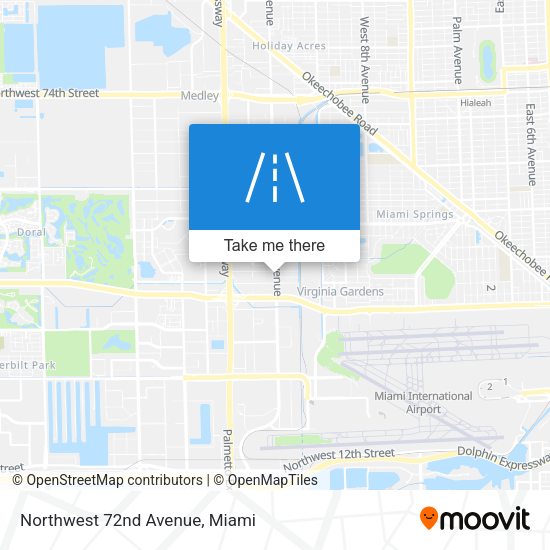 Northwest 72nd Avenue map