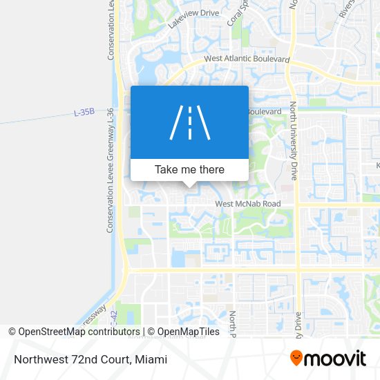 Northwest 72nd Court map