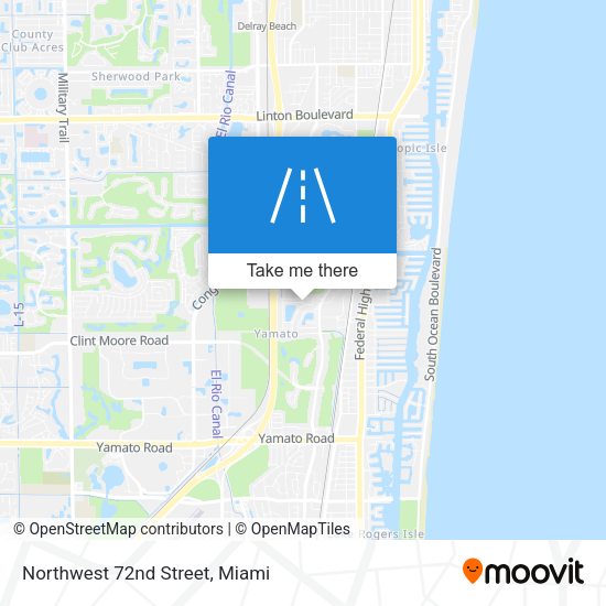 Northwest 72nd Street map