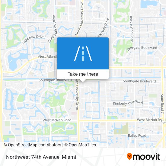 Mapa de Northwest 74th Avenue