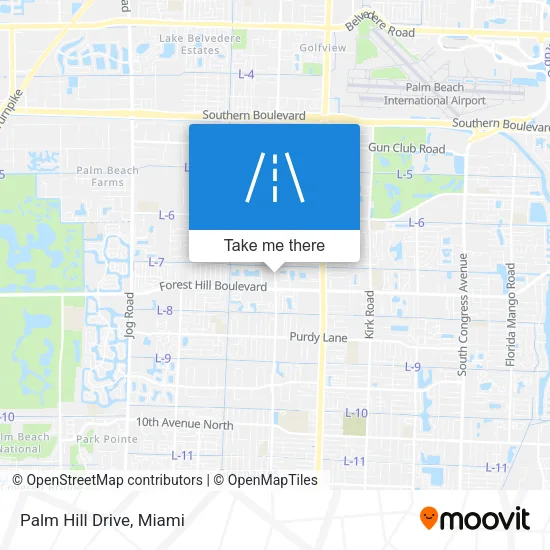 Palm Hill Drive map