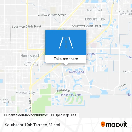 Southeast 19th Terrace map