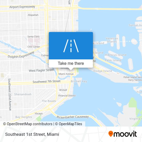 Mapa de Southeast 1st Street