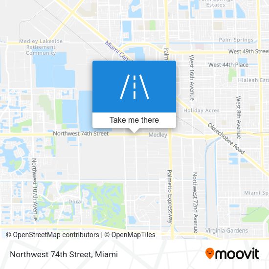 Northwest 74th Street map