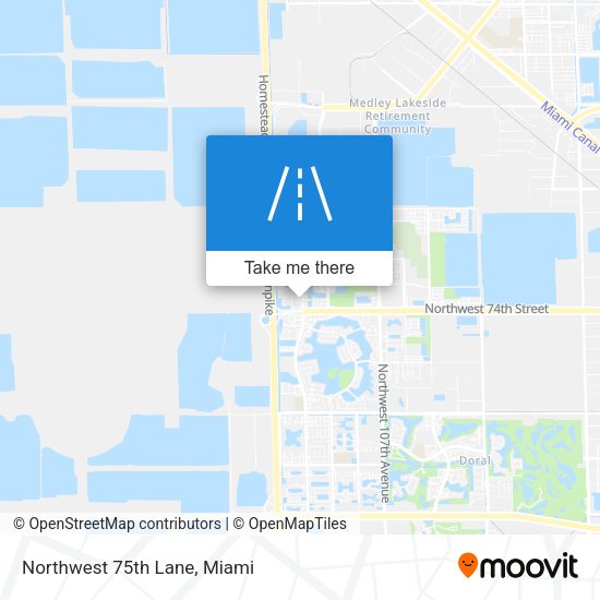 Mapa de Northwest 75th Lane