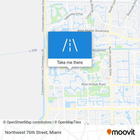 Northwest 76th Street map