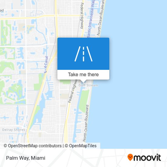 Palm Way map