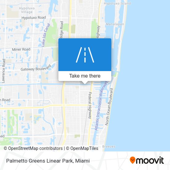 Palmetto Greens Linear Park map