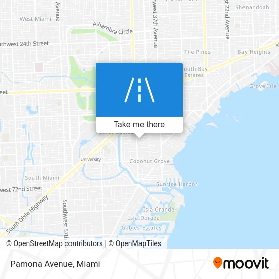 Pamona Avenue map