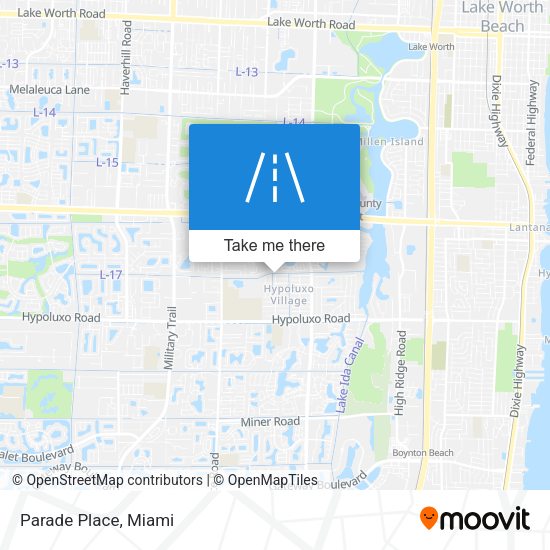 Mapa de Parade Place