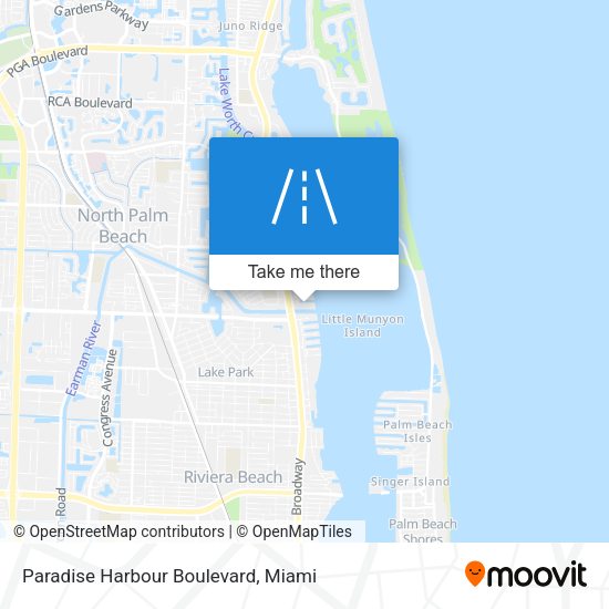 Mapa de Paradise Harbour Boulevard