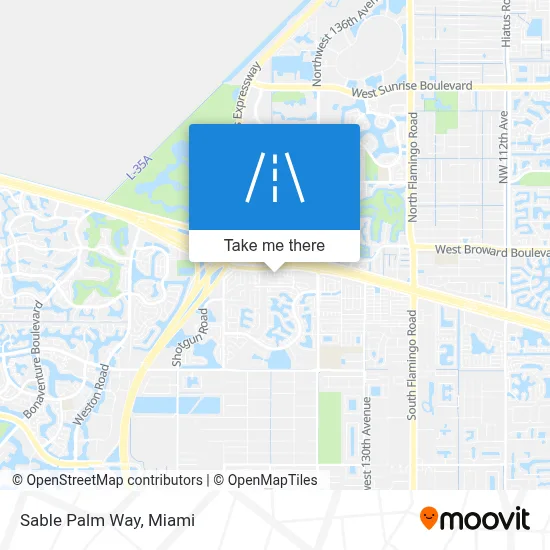 Sable Palm Way map