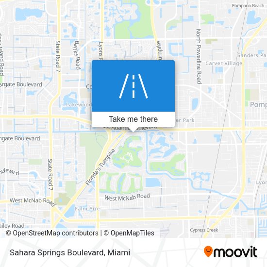 Sahara Springs Boulevard map