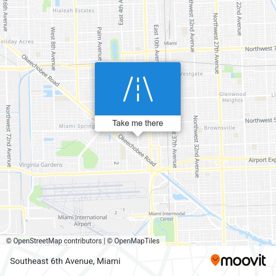 Mapa de Southeast 6th Avenue