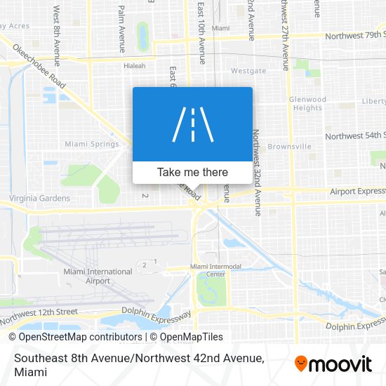 Southeast 8th Avenue / Northwest 42nd Avenue map