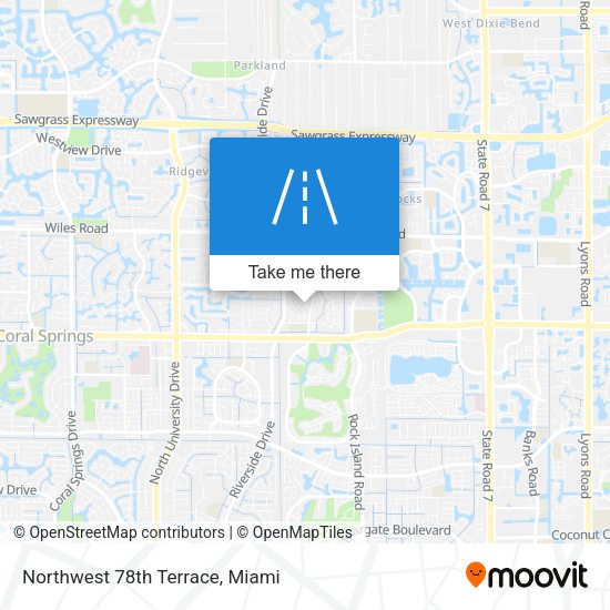 Northwest 78th Terrace map