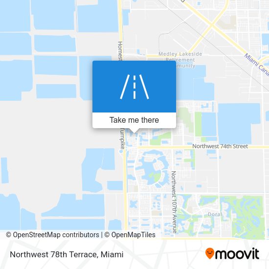 Northwest 78th Terrace map
