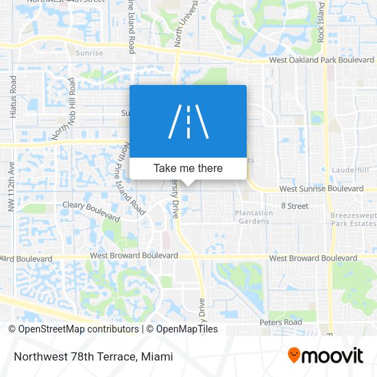 Northwest 78th Terrace map