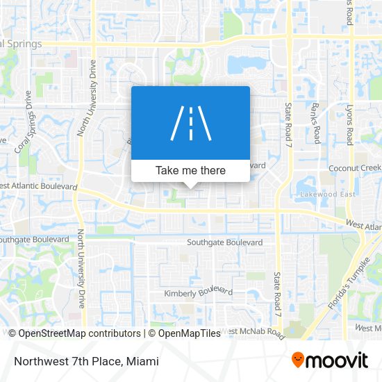 Northwest 7th Place map