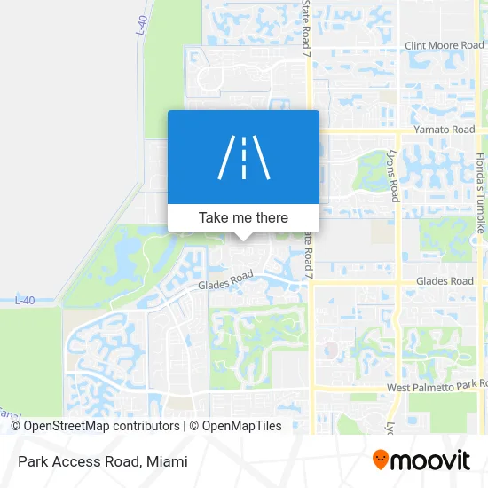 Park Access Road map