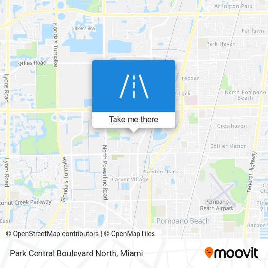 Park Central Boulevard North map