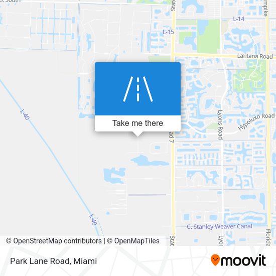 Park Lane Road map