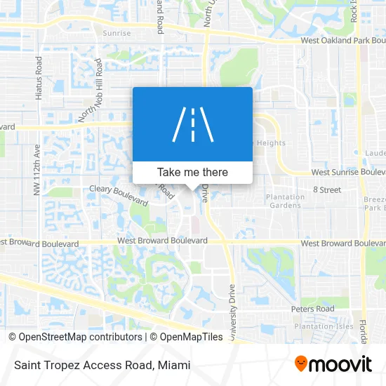 Saint Tropez Access Road map