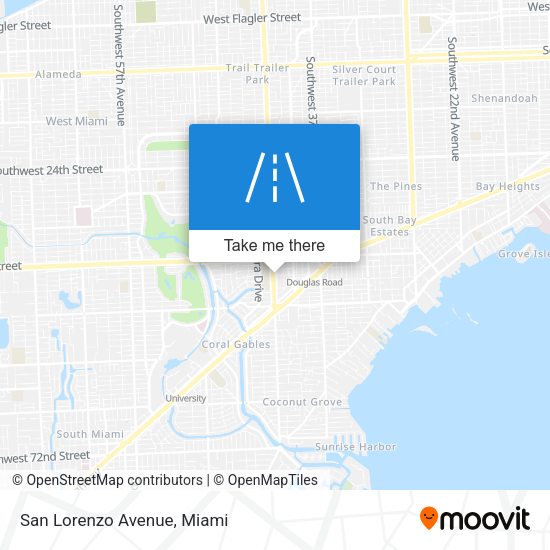 Mapa de San Lorenzo Avenue