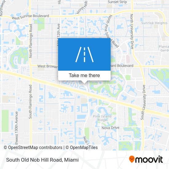 South Old Nob Hill Road map