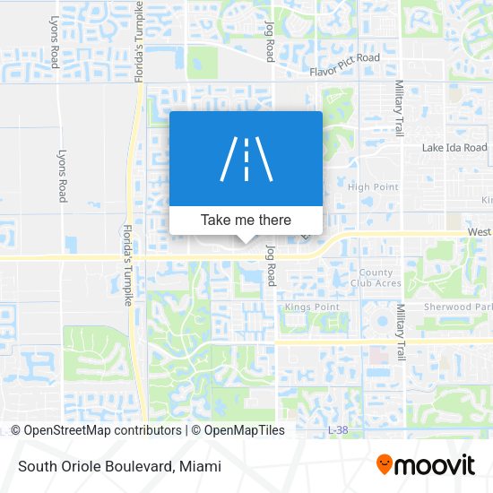 South Oriole Boulevard map