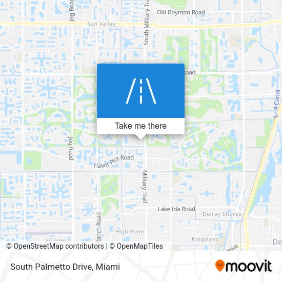 South Palmetto Drive map