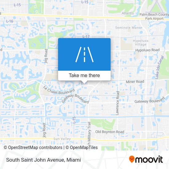 South Saint John Avenue map