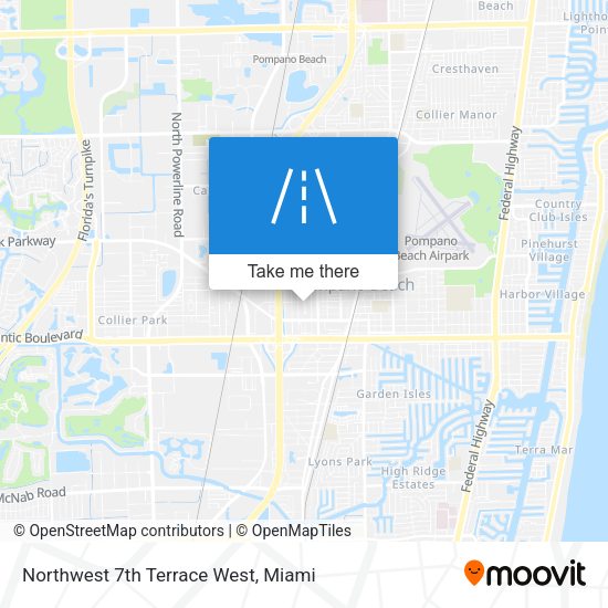 Northwest 7th Terrace West map