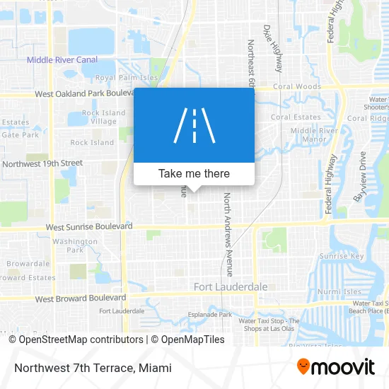 Northwest 7th Terrace map