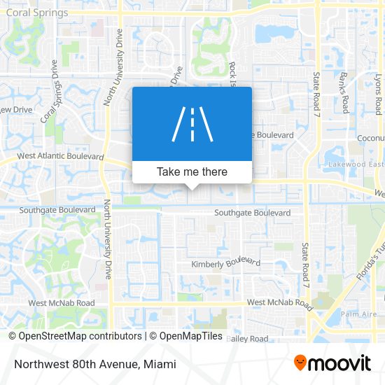 Mapa de Northwest 80th Avenue
