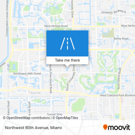 Northwest 80th Avenue map