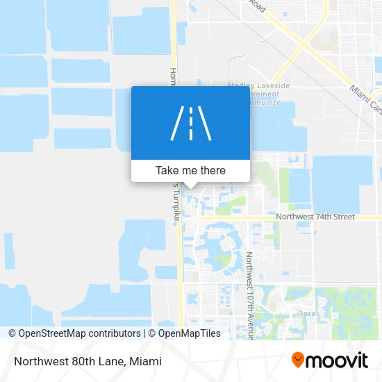Mapa de Northwest 80th Lane