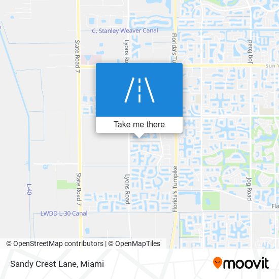 Sandy Crest Lane map